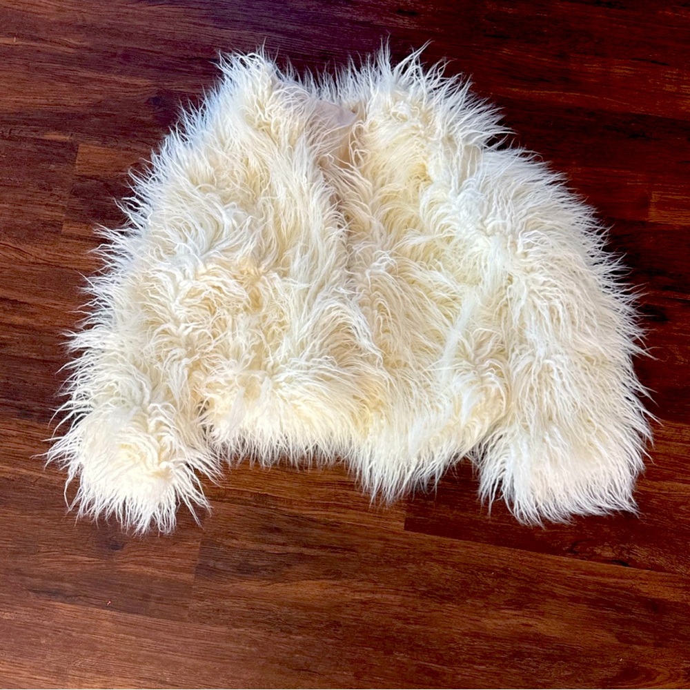 Fluffy Faux Fur Coat Women's Shaggy Jacket Long Sleeve